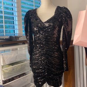 Zara Black Sequin Dress